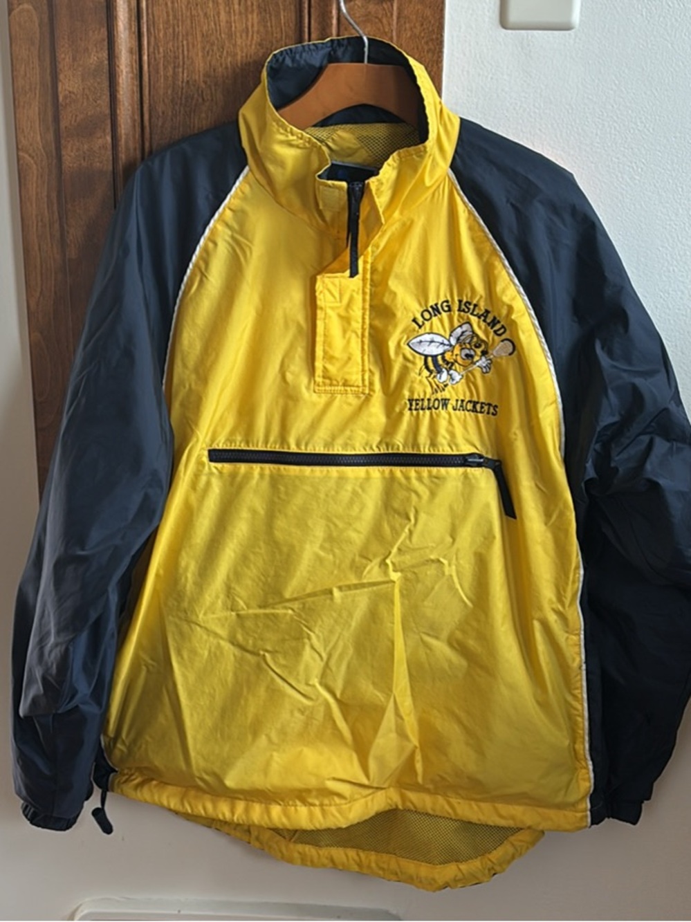 Holloway Long Island Yellow Jackets pullover 1/4 zip rain jacket men's